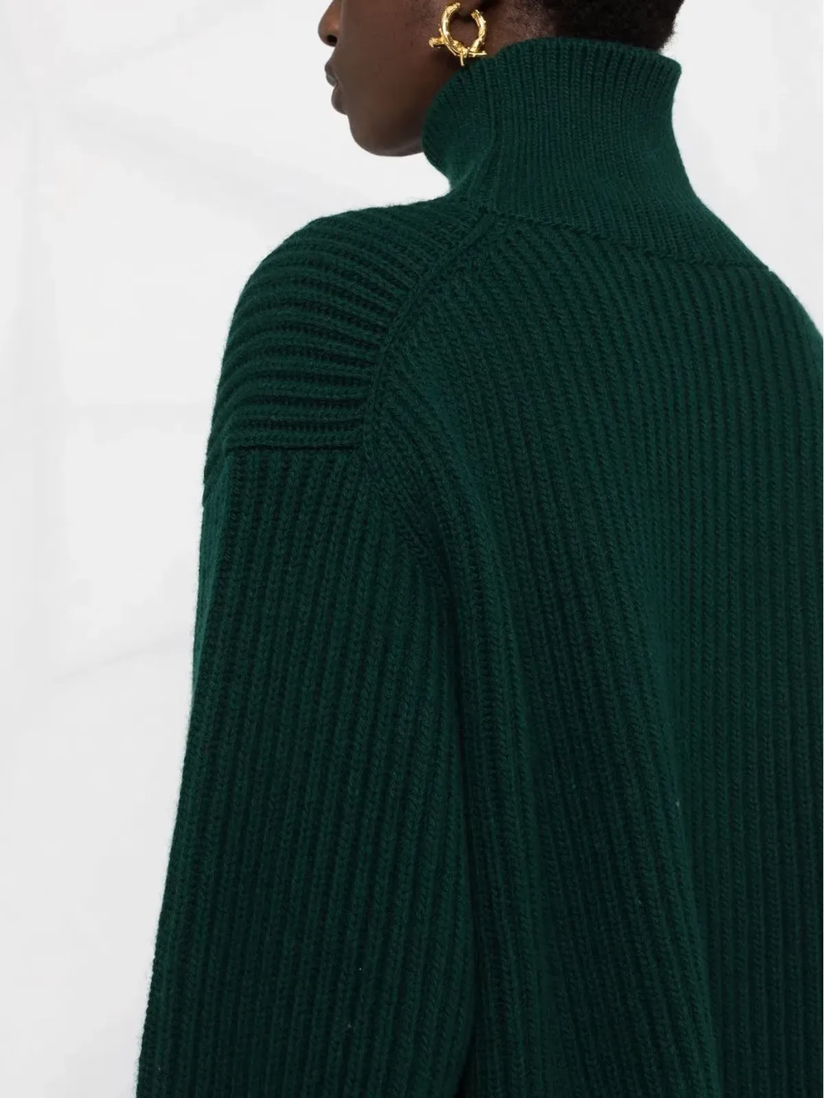 Jil Sander ロールネックリブ編みセーター - 画像3