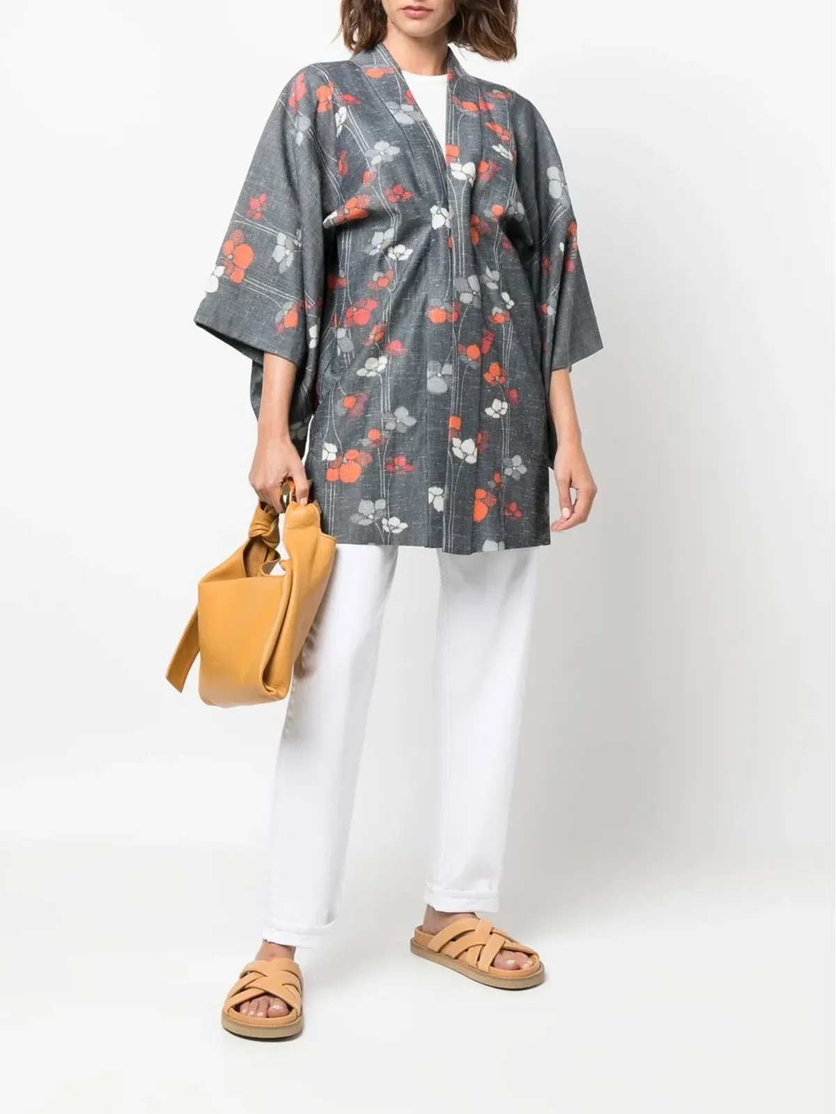 A.N.G.E.L.O. Vintage Cult 1990s floral-print kimono - Grey - 画像2