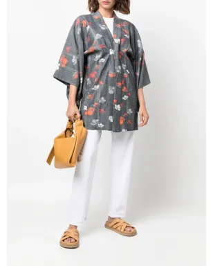 A.N.G.E.L.O. Vintage Cult 1990s floral-print kimono - Grey - サムネイル2