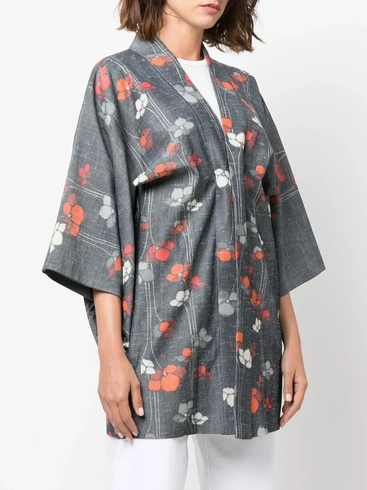 A.N.G.E.L.O. Vintage Cult 1990s floral-print kimono - Grey - 画像3