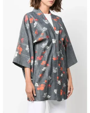 A.N.G.E.L.O. Vintage Cult 1990s floral-print kimono - Grey - サムネイル3