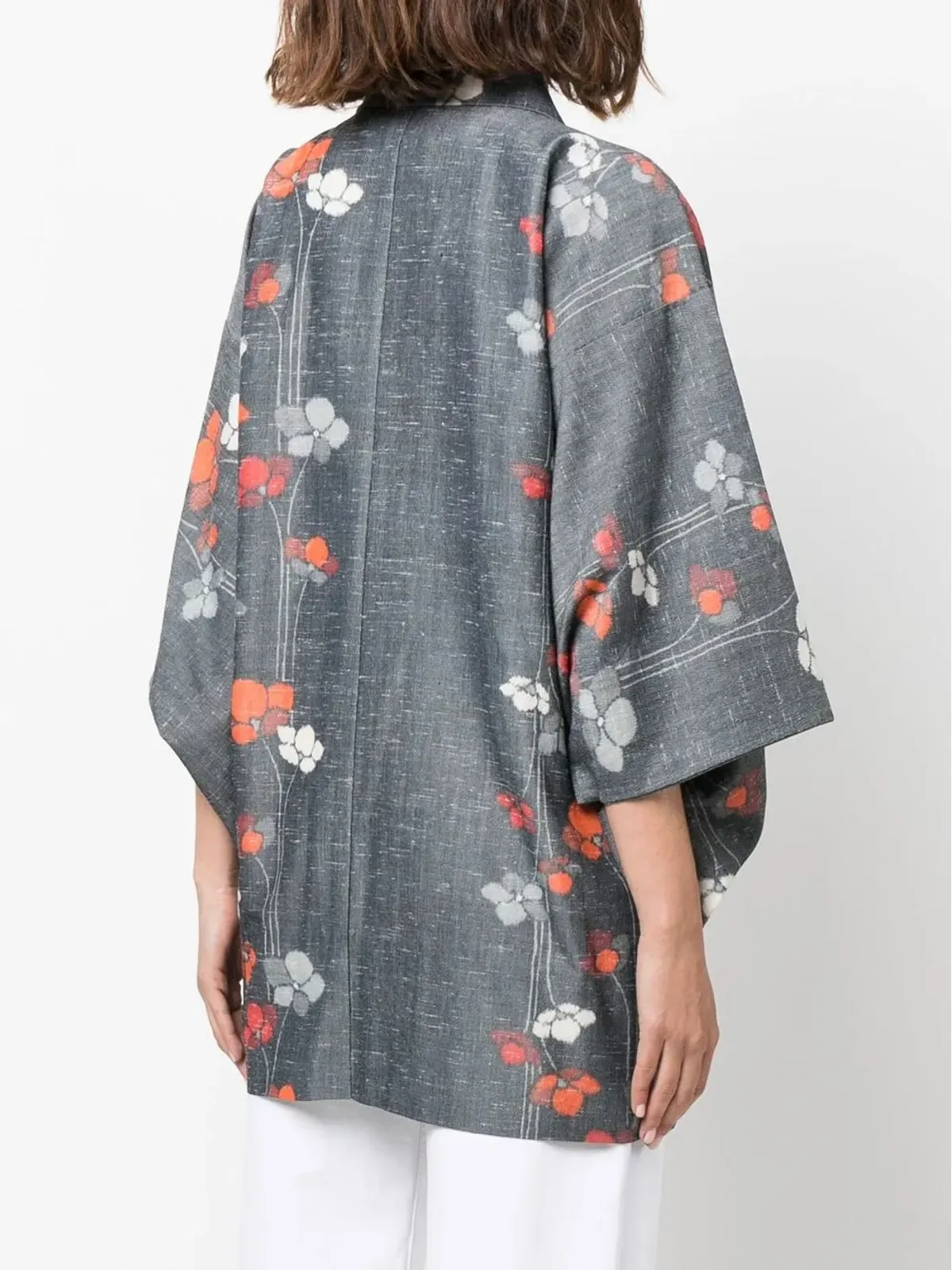 A.N.G.E.L.O. Vintage Cult 1990s floral-print kimono - Grey - 画像4