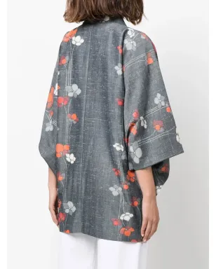 A.N.G.E.L.O. Vintage Cult 1990s floral-print kimono - Grey - サムネイル4