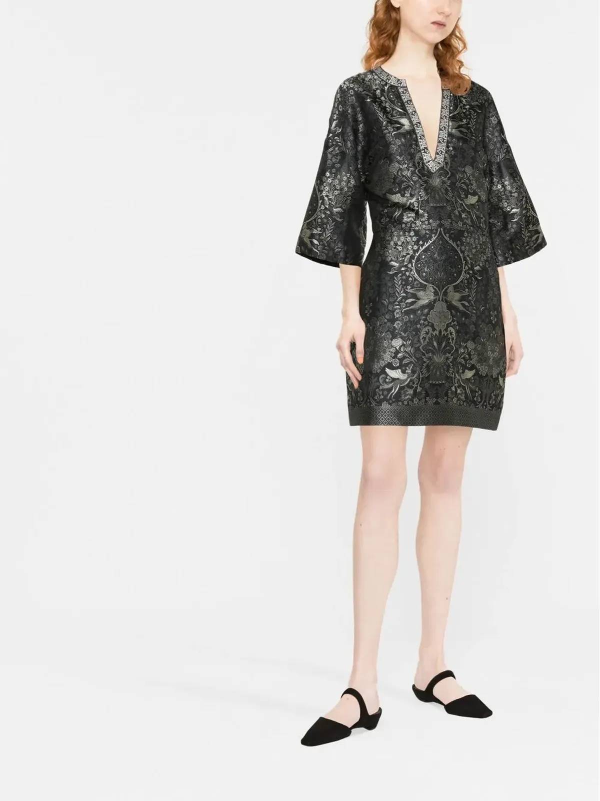 ETRO patterned jacquard shift dress - Black - 画像2