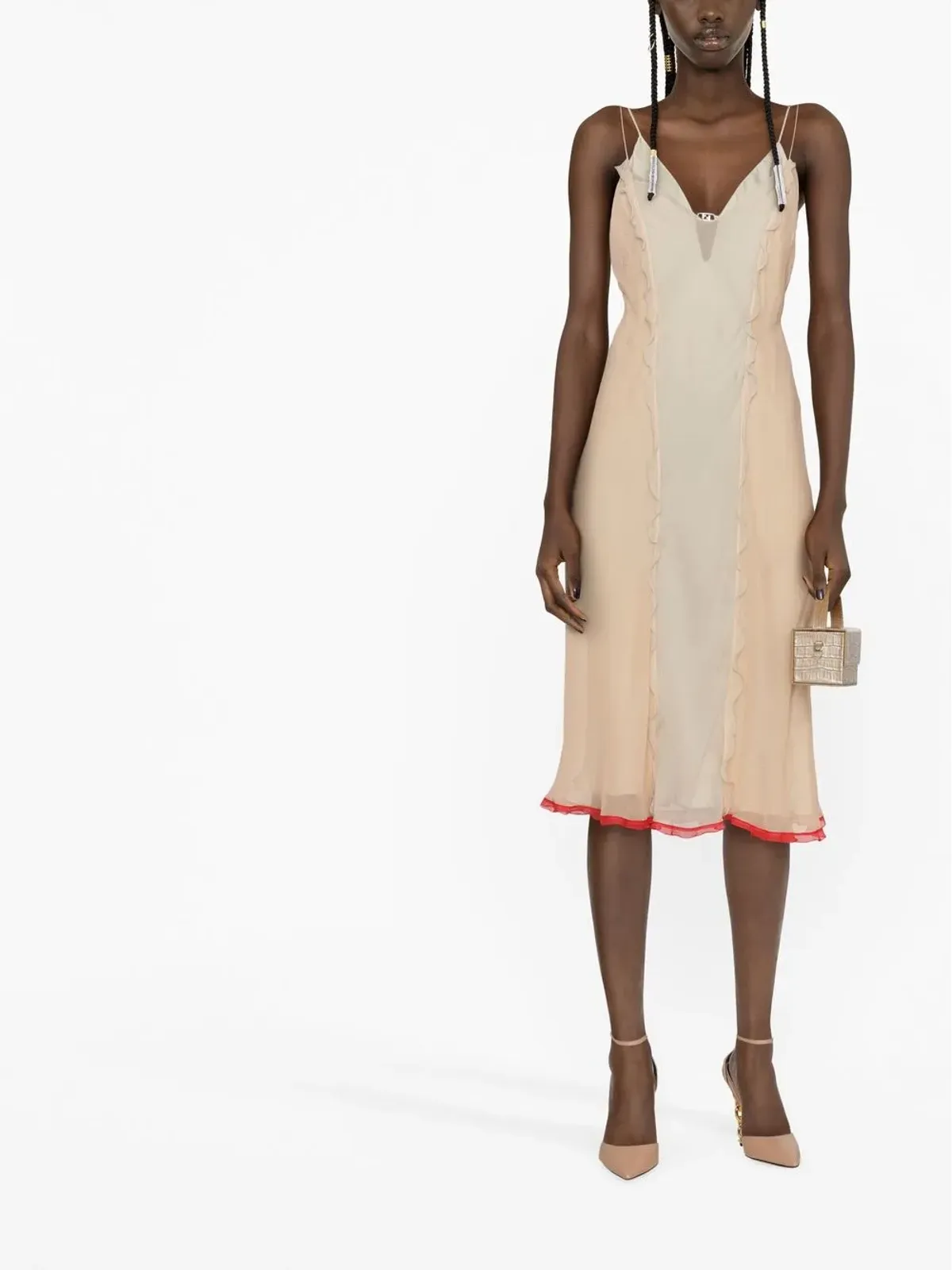 FENDI シルク ミディドレス - 画像2