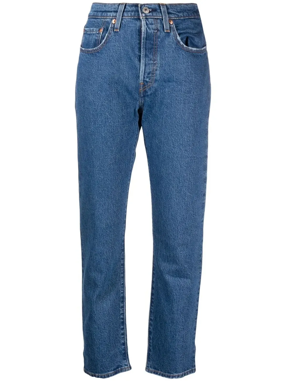Levi's 501 クロップドストレートジーンズ - ブルー - 画像1