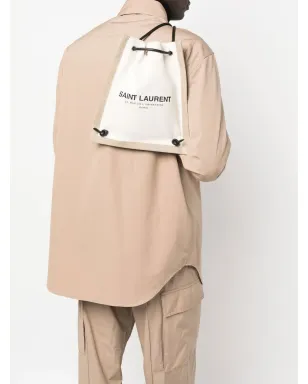 Saint Laurent キャンバス地ドローストリングバックパック - サムネイル2