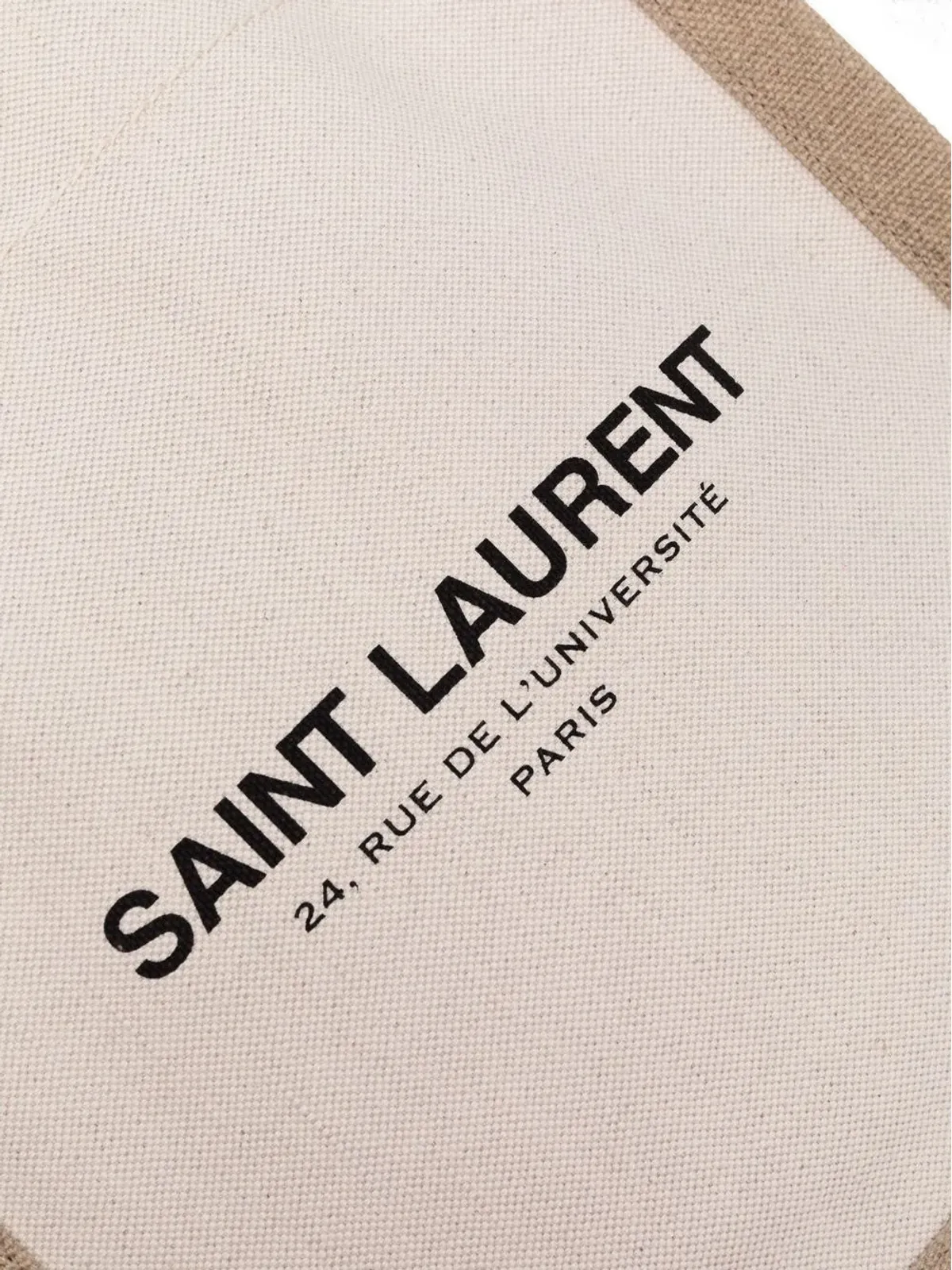 Saint Laurent キャンバス地ドローストリングバックパック - 画像4