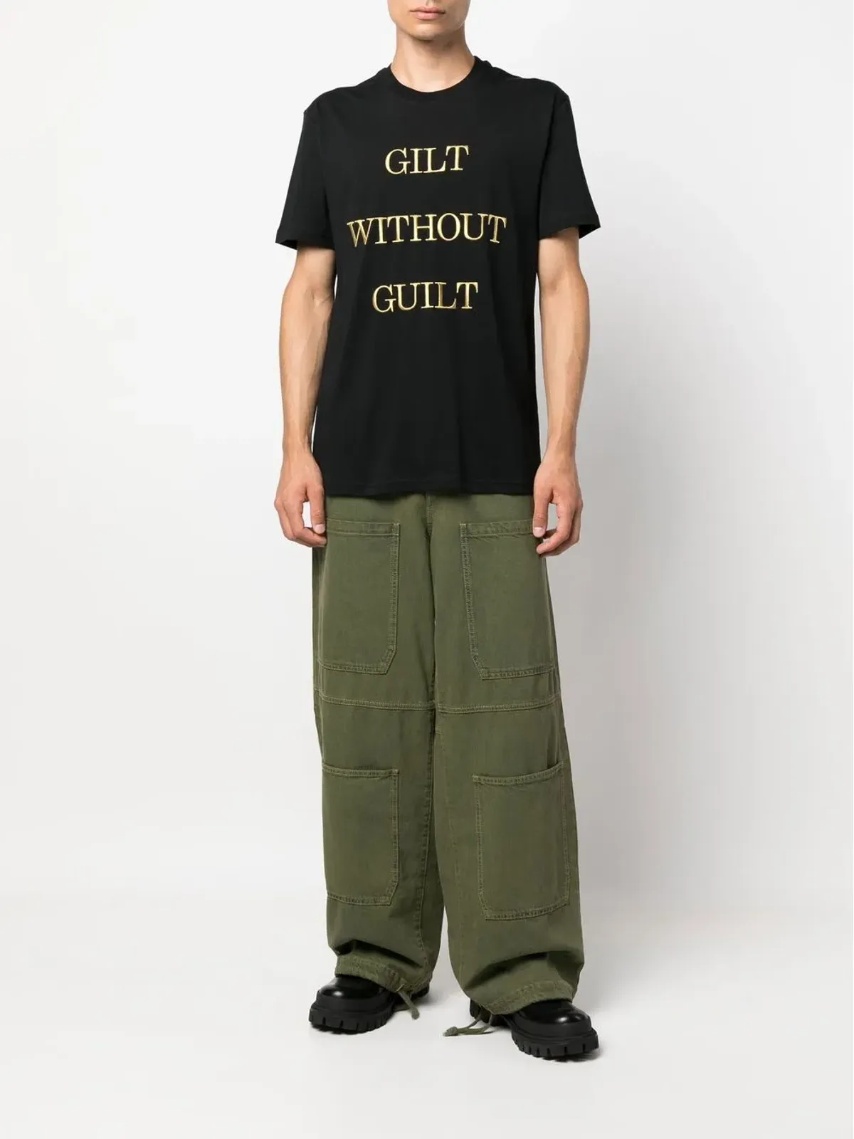 Moschino スローガンプリント半袖Tシャツ - 画像2