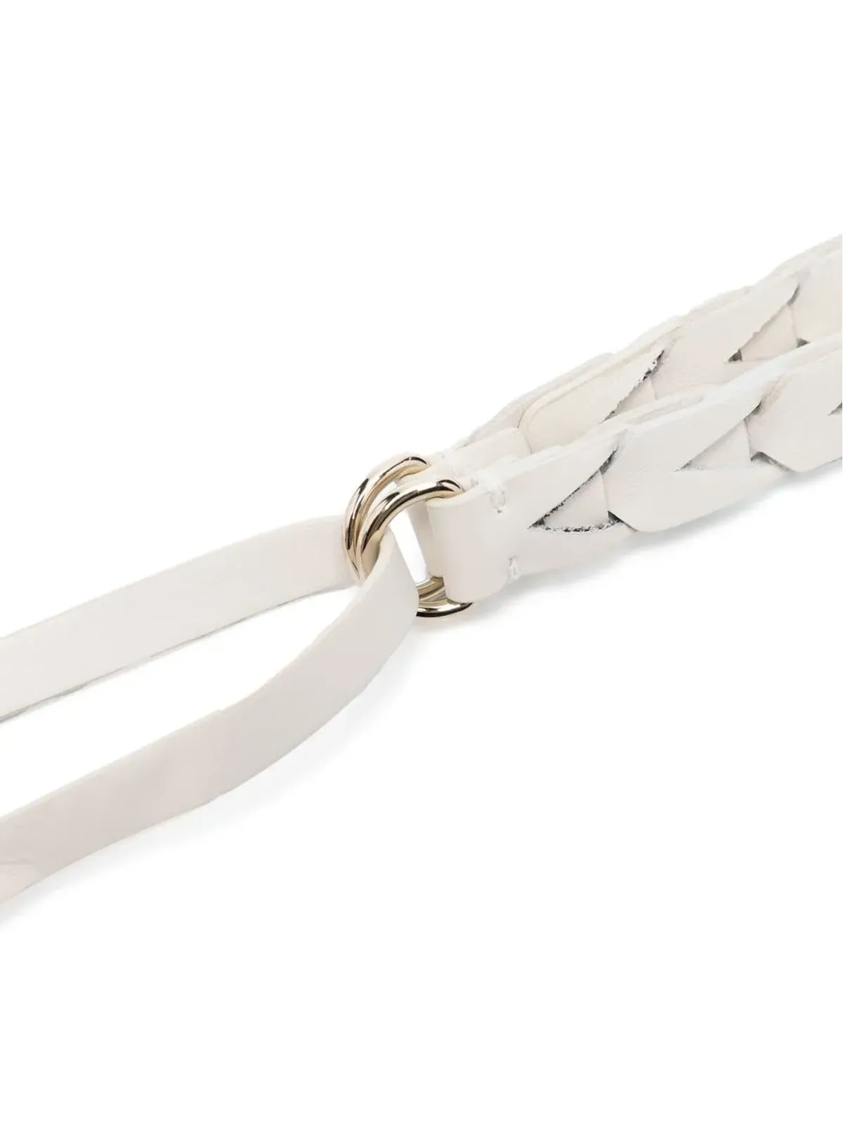 RED(V) woven calf leather belt - White - 画像2
