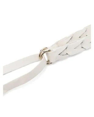 RED(V) woven calf leather belt - White - サムネイル2