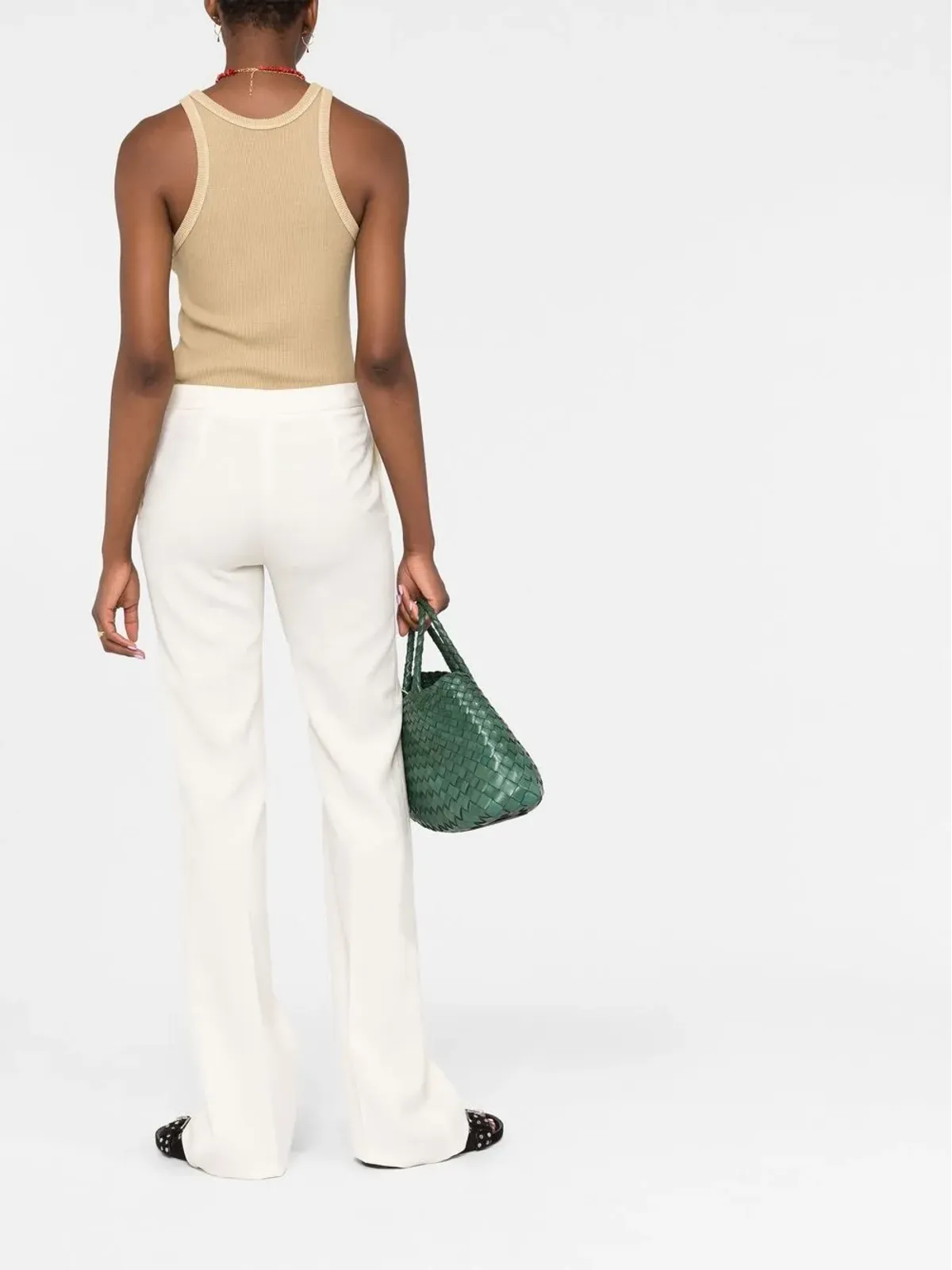 ETRO ハイウエスト ワイドレッグパンツ - 画像4