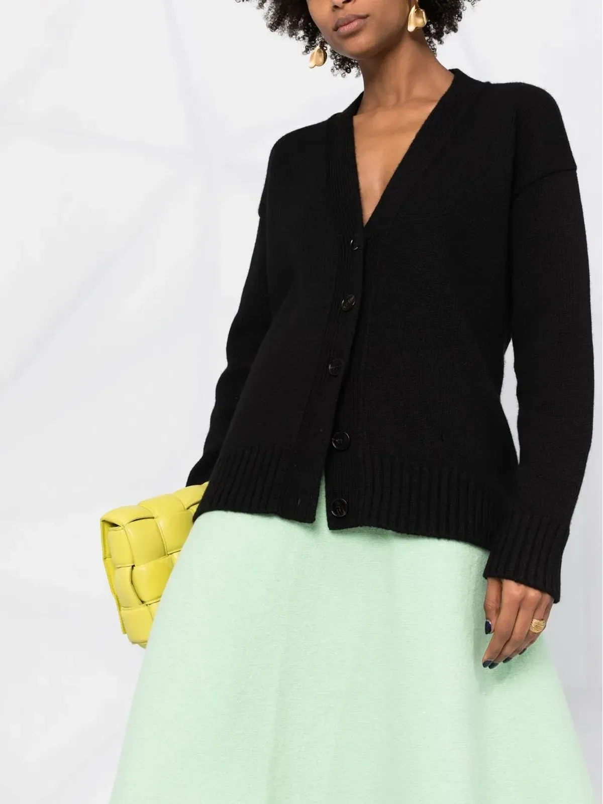 Jil Sander Vネック前ボタン留めカーディガン - 画像3