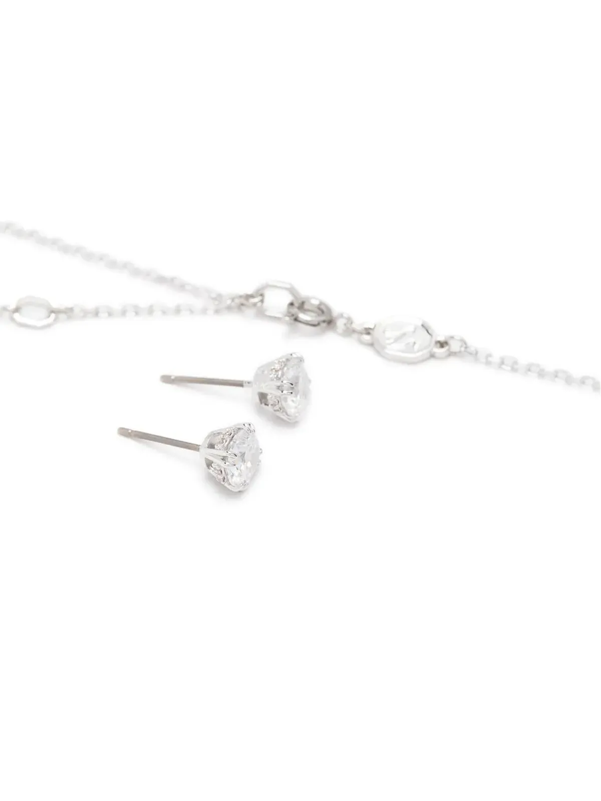 Swarovski Constella ラウンドカット ピアス（シルバー） - 画像4