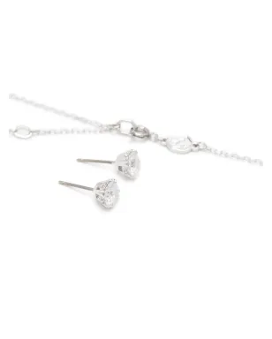 Swarovski Constella ラウンドカット ピアス（シルバー） - サムネイル4