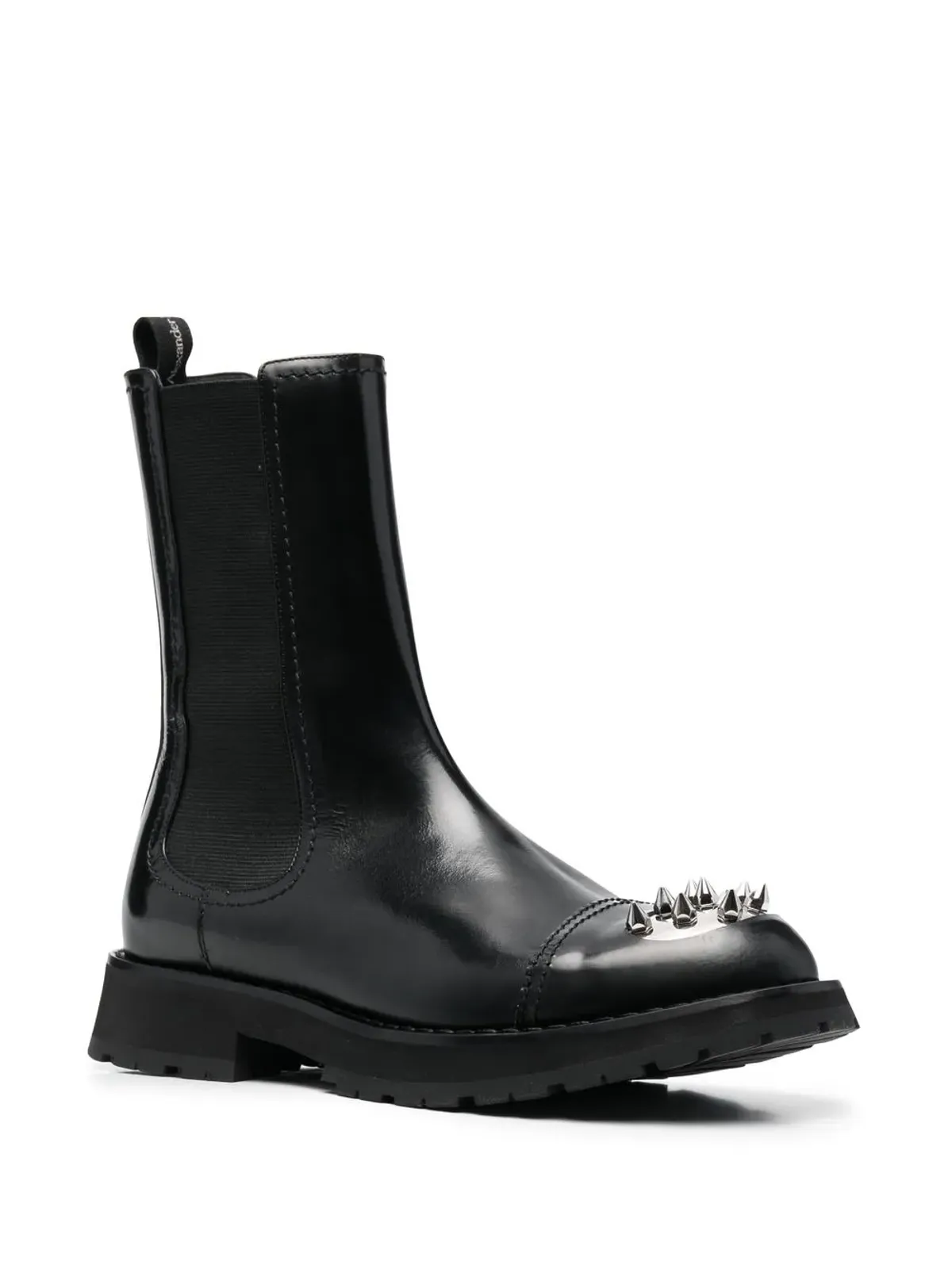Alexander McQueen スタッズディテール チェルシーブーツ ブラック - 画像2