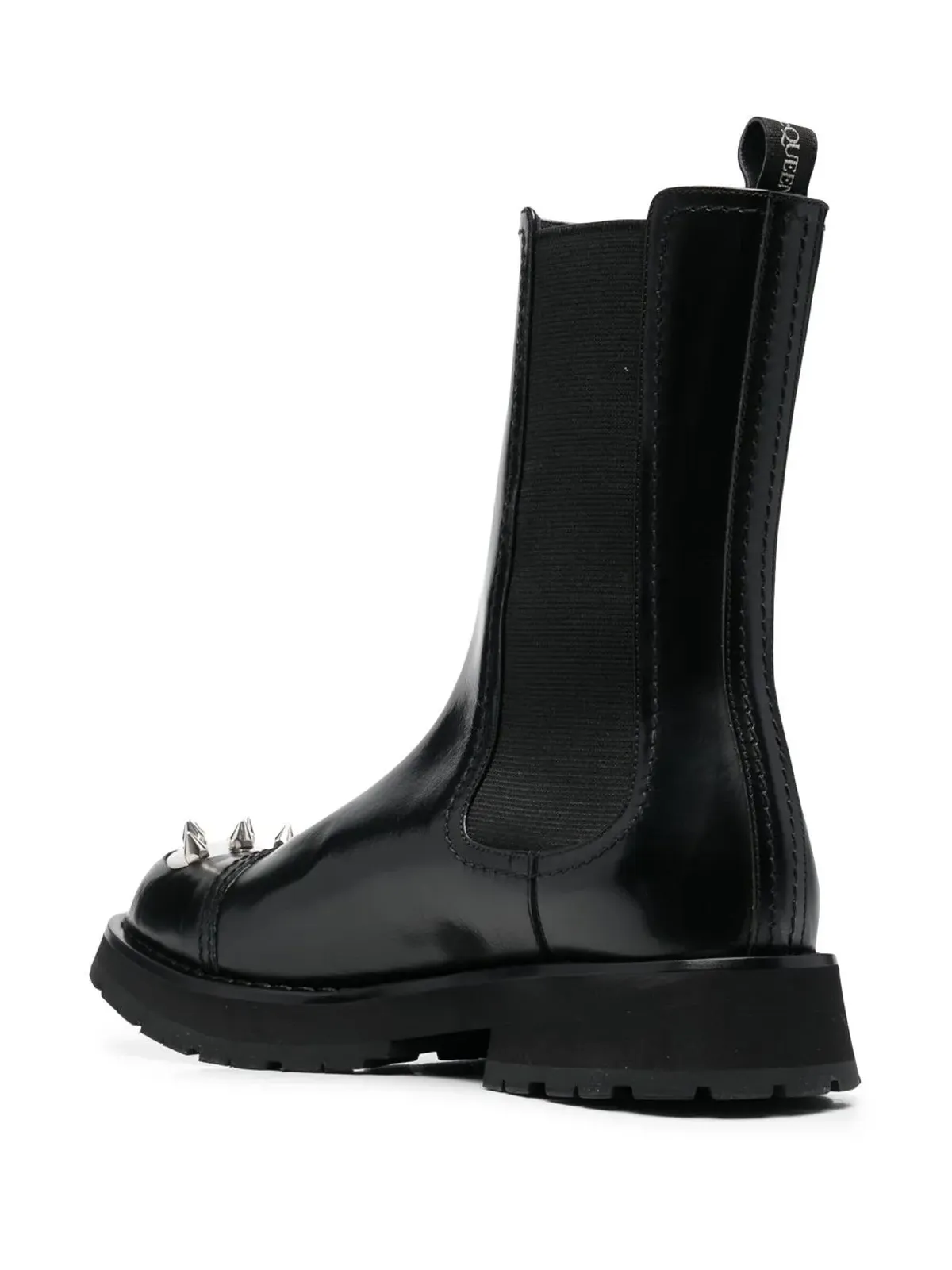 Alexander McQueen スタッズディテール チェルシーブーツ ブラック - 画像3