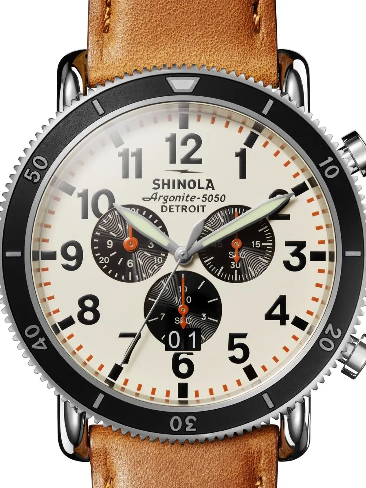 Shinola Runwell Sport 3 Eye Chrono - Neutrals - 画像2