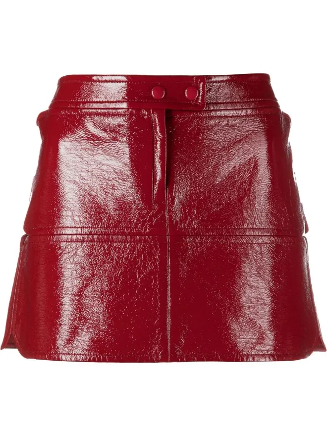 Courrèges Courrèges フェイクレザー パテント ミニスカートの商品画像