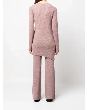 REMAIN mélange-knit asymmetrical jumper - Purple - サムネイル4