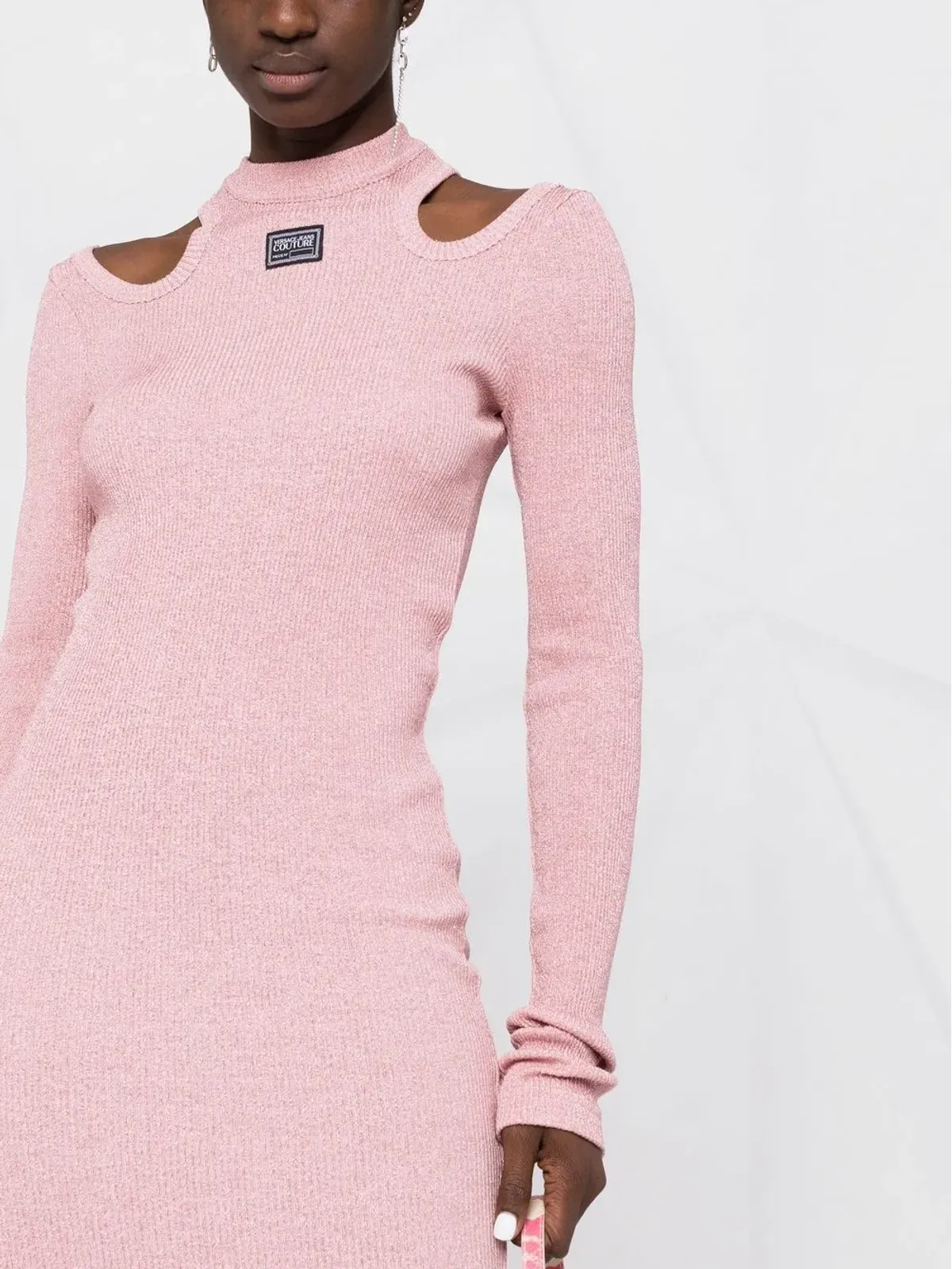 Versace Jeans Couture カットアウトニットドレス - ピンク - 画像5