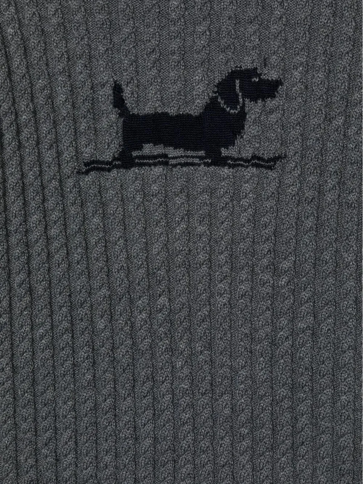 Thom Browne Kids ケーブル編み クルーネック プルオーバー - Grey - 画像3