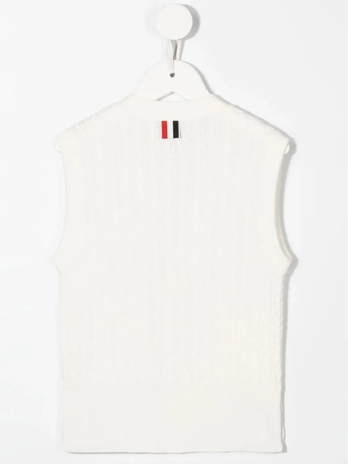 Thom Browne Kids ケーブルニット ノースリーブ カーディガン - 画像2