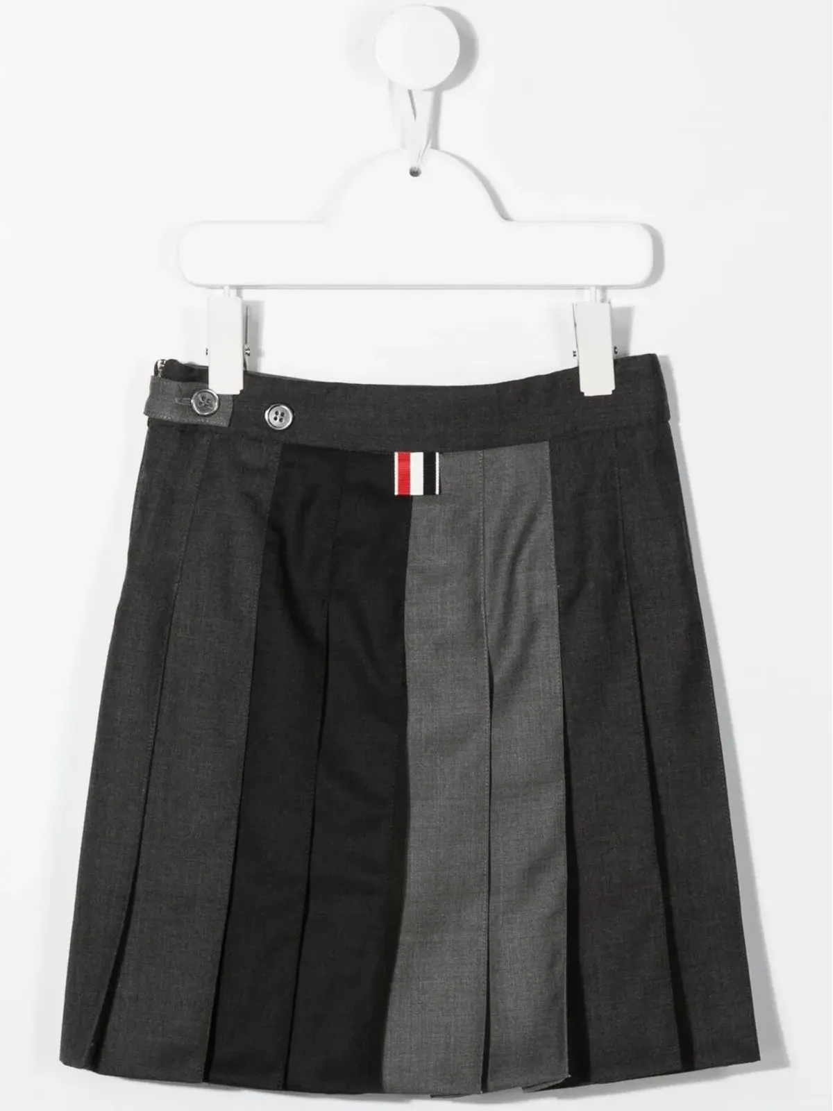 Thom Browne Kids カラーブロックプリーツスカート - 画像2