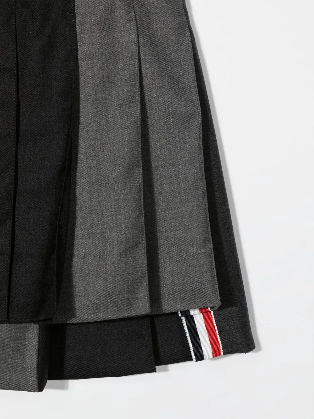 Thom Browne Kids カラーブロックプリーツスカート - 画像3