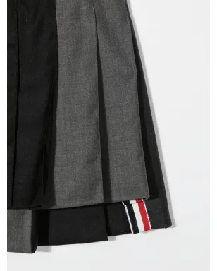 Thom Browne Kids カラーブロックプリーツスカート - サムネイル3
