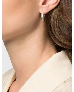 Jil Sander スターリングシルバーの立体的フープピアス - サムネイル2