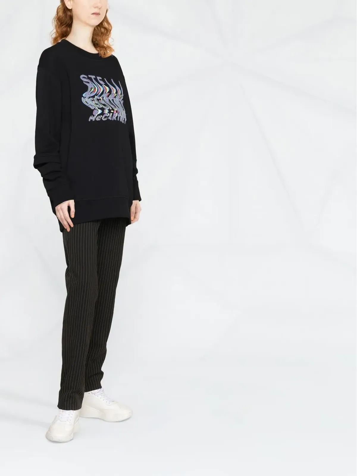 Stella McCartney ワープドロゴ オーバーサイズスウェット - 画像3