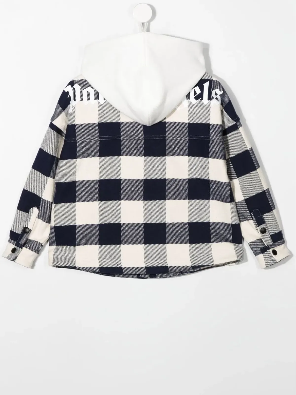 Palm Angels Kids チェック柄フード付きオーバーシャツ - 画像2