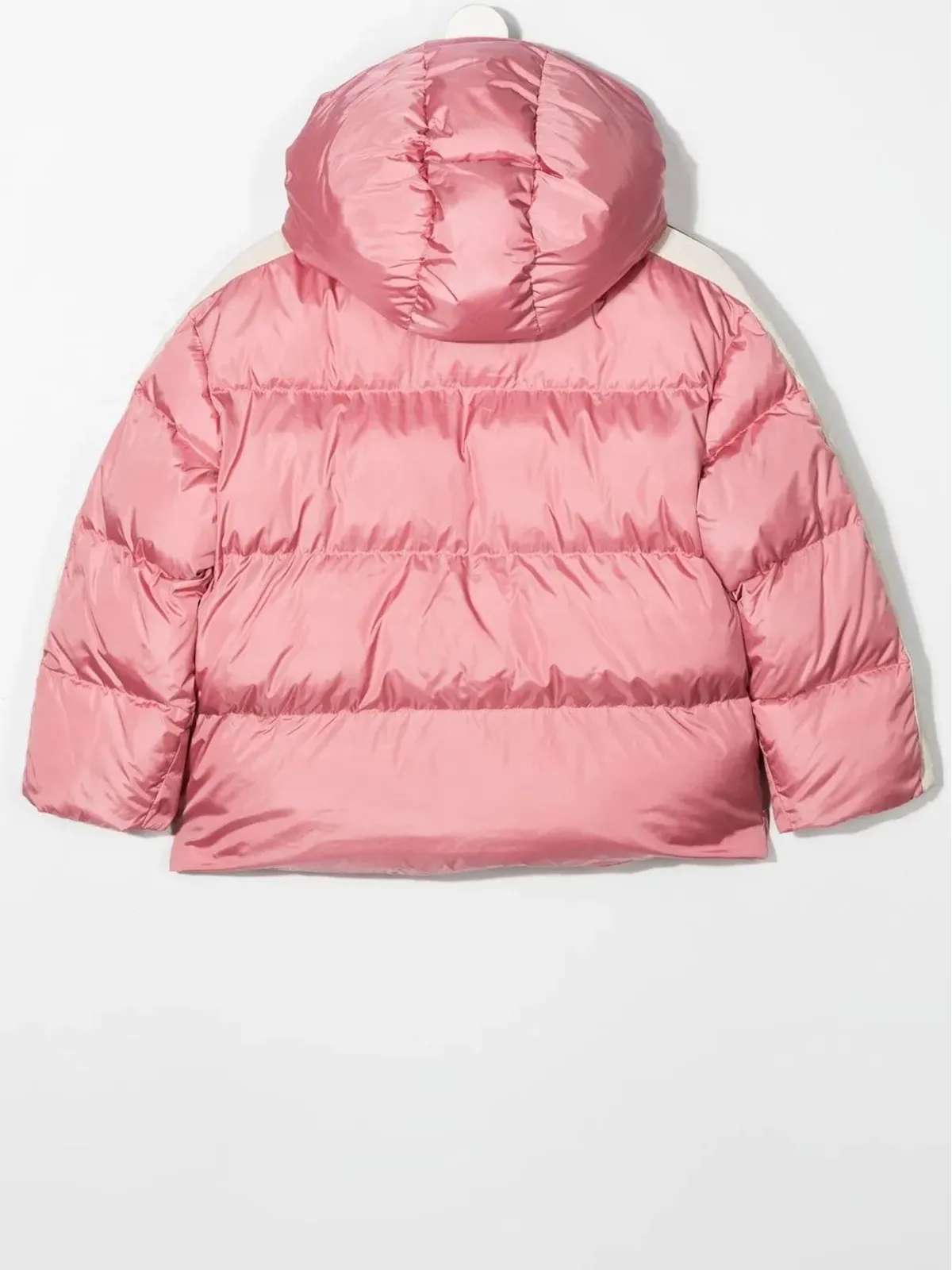 Palm Angels Kids サイドストライプ付きフード付きパファージャケット - 画像2