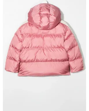 Palm Angels Kids サイドストライプ付きフード付きパファージャケット - サムネイル2