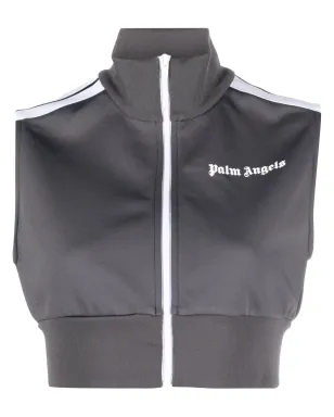 Palm Angels ロゴプリント ジップアップベスト - サムネイル1