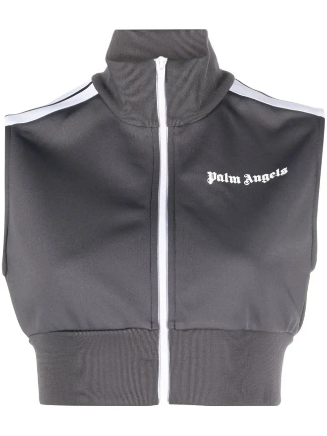 Palm Angels Palm Angels ロゴプリント ジップアップベストの商品画像