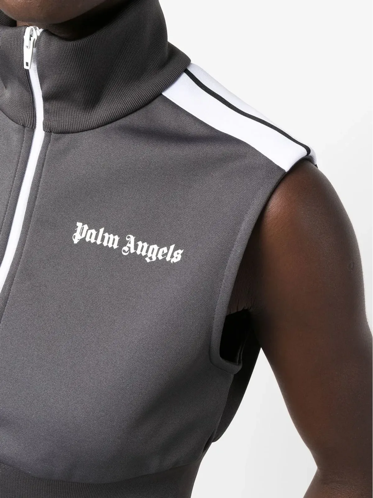 Palm Angels ロゴプリント ジップアップベスト - 画像5