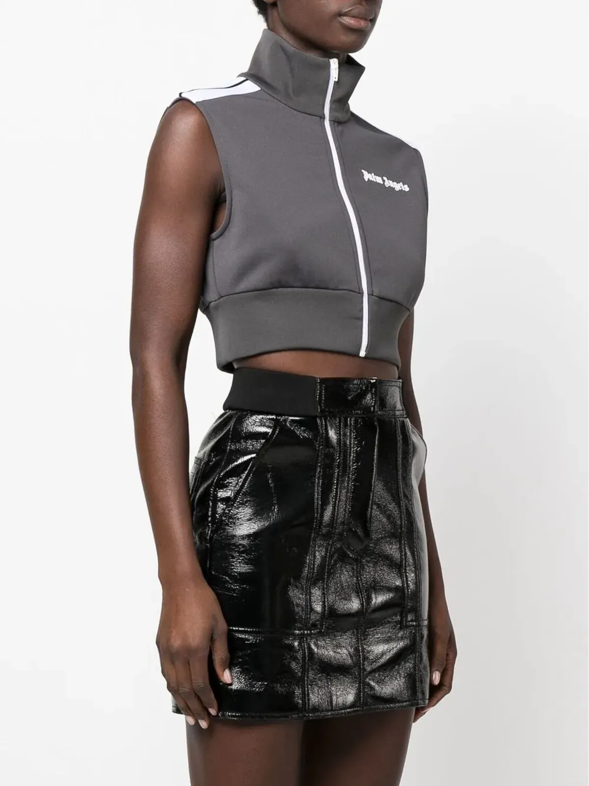 Palm Angels ロゴプリント ジップアップベスト - 画像3