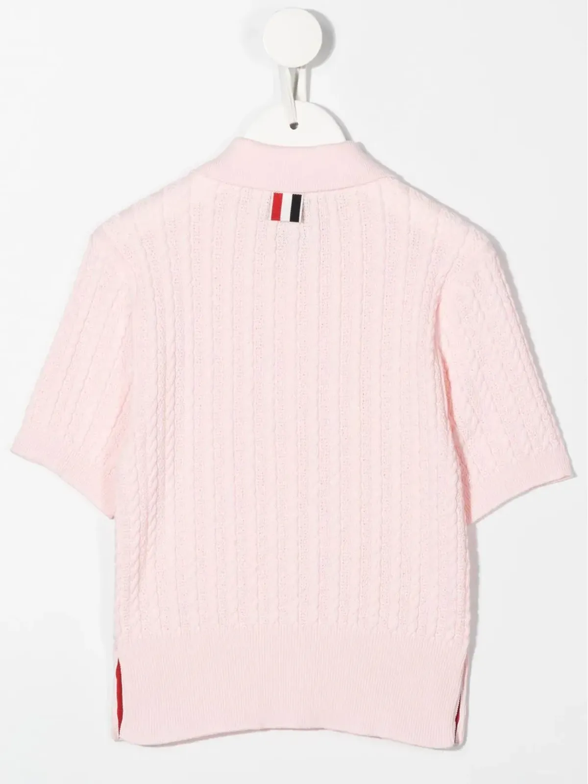 Thom Browne Kids ケーブルニット ポロシャツ - 画像2