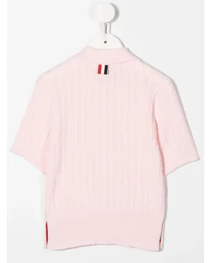 Thom Browne Kids ケーブルニット ポロシャツ - サムネイル2