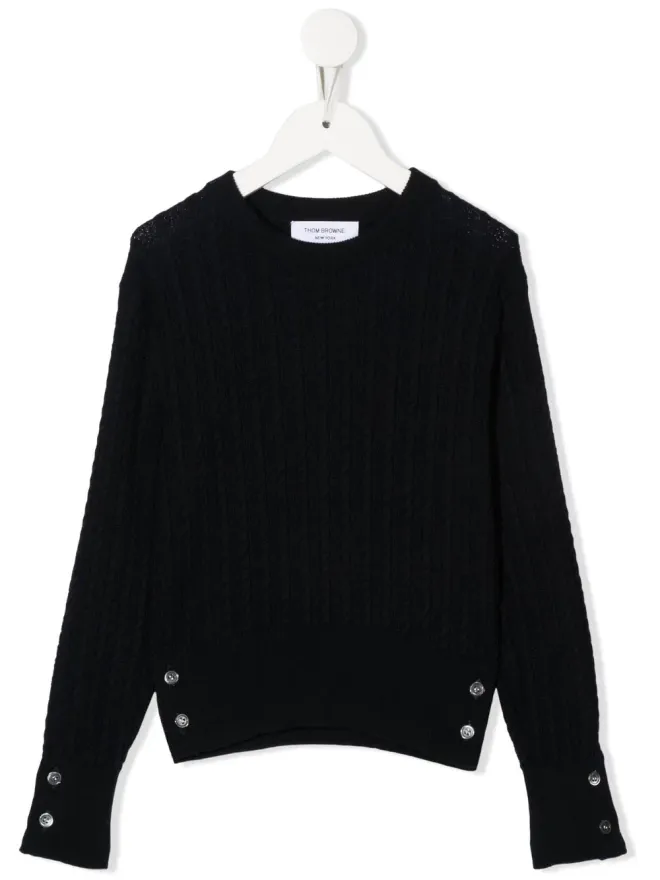 Thom Browne Kids Thom Browne Kids ケーブル編み長袖プルオーバーの商品画像
