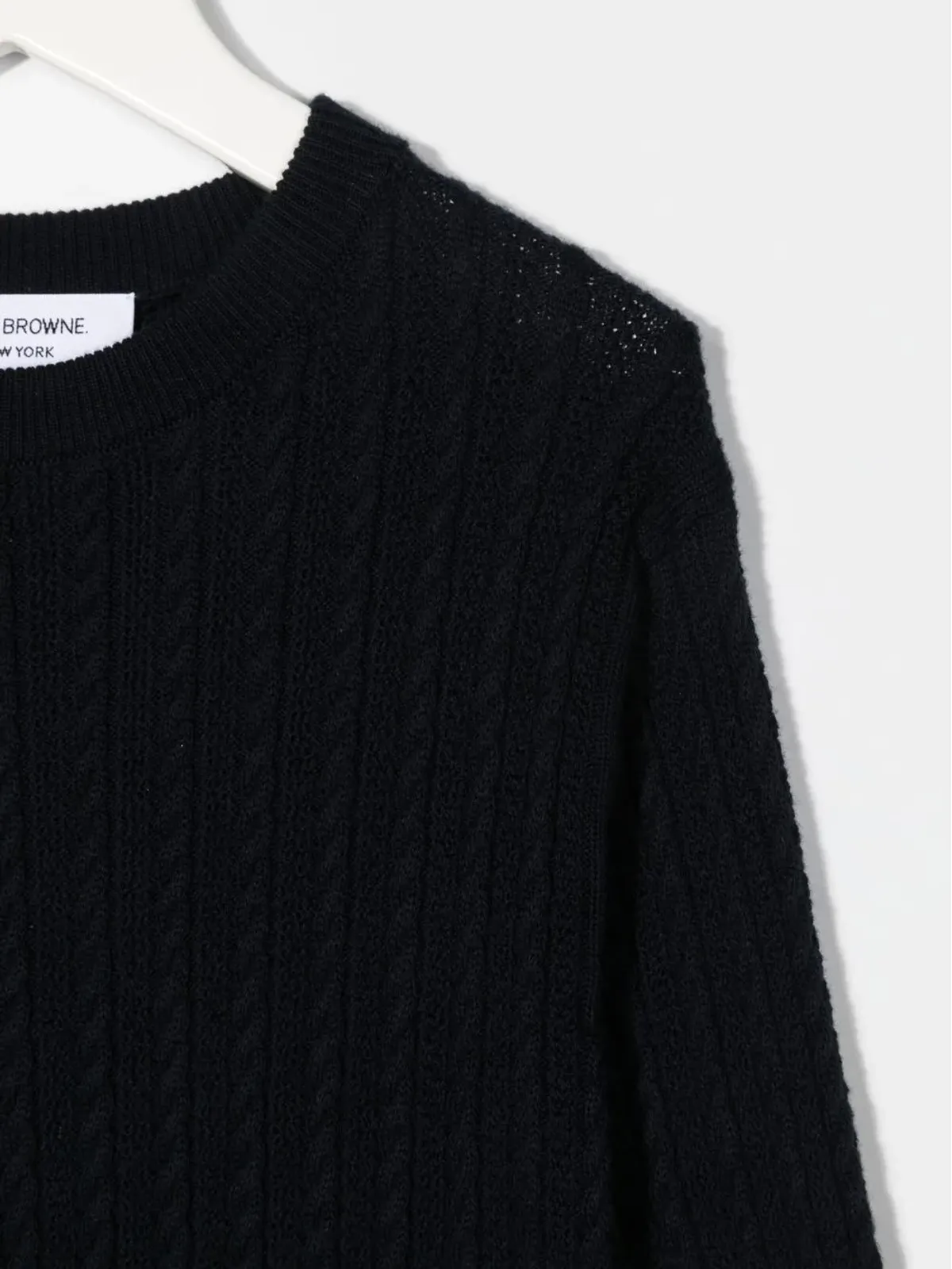 Thom Browne Kids ケーブル編み長袖プルオーバー - 画像3