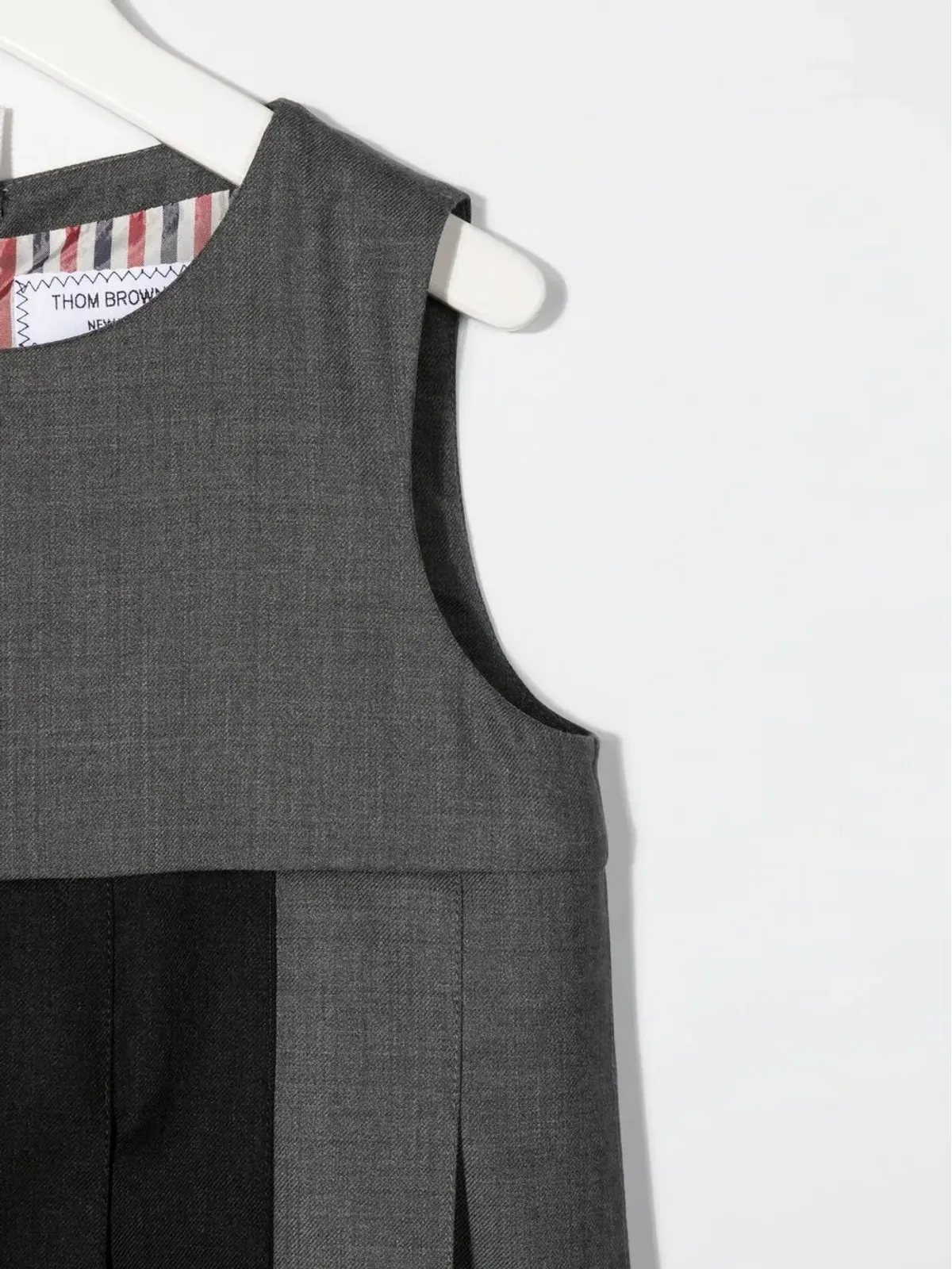Thom Browne Kids プリーツノースリーブドレス - 画像3