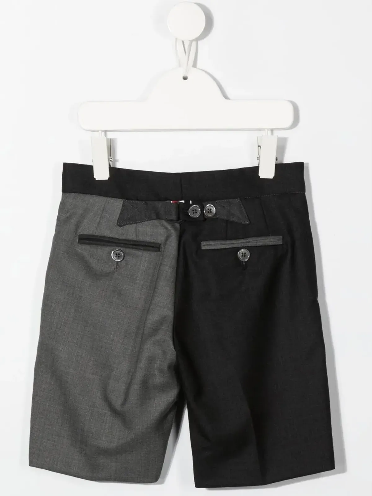 Thom Browne Kids ツートーン バミューダショーツ グレー - 画像2