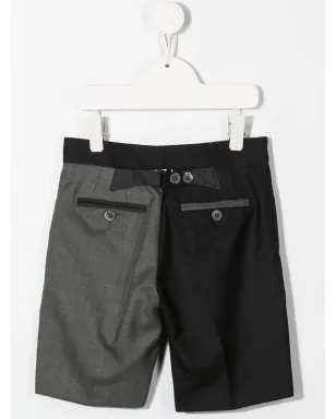 Thom Browne Kids ツートーン バミューダショーツ グレー - サムネイル2
