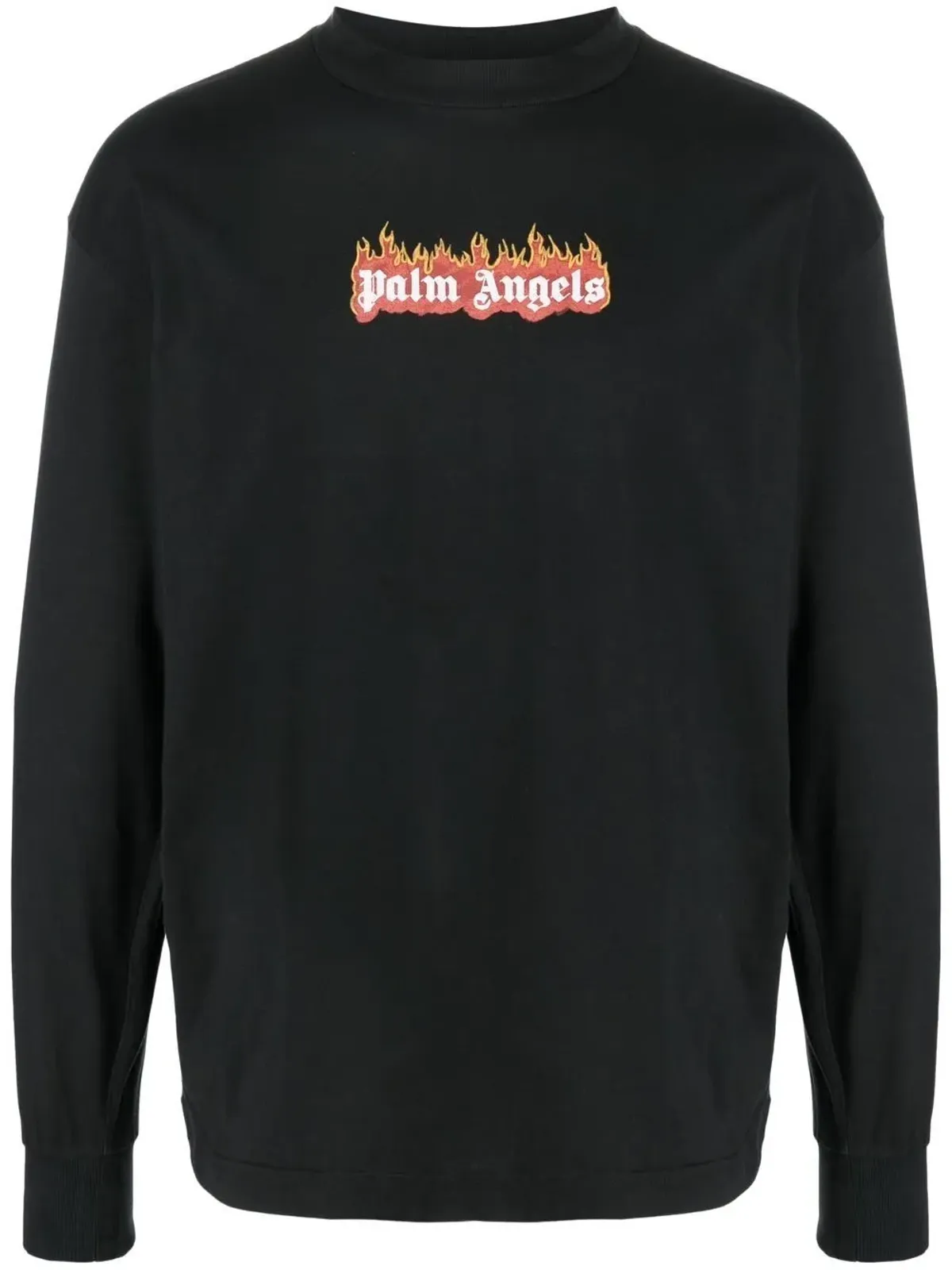 Palm Angels バーニング ロゴプリント ロングスリーブTシャツ - 画像1
