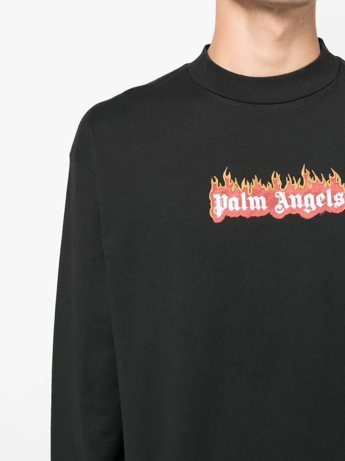 Palm Angels バーニング ロゴプリント ロングスリーブTシャツ - 画像5