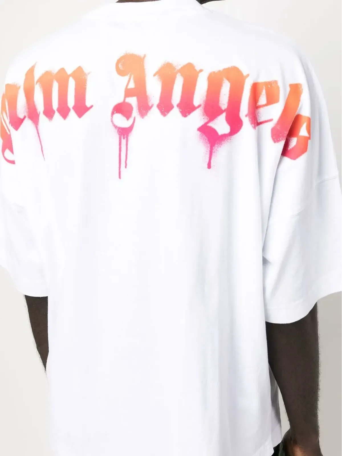 Palm Angels スプレーエフェクト ロゴプリント Tシャツ - 画像5