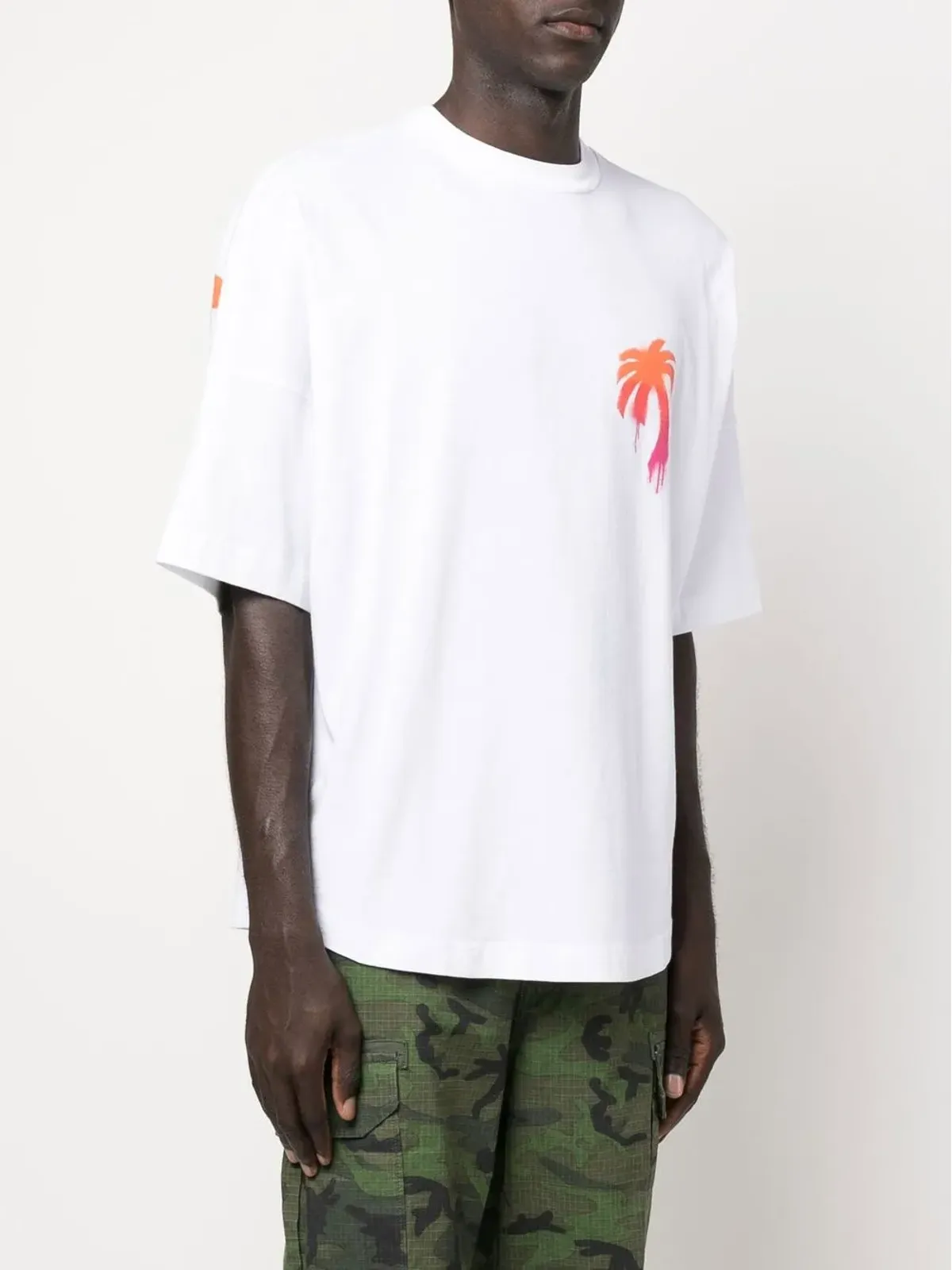 Palm Angels スプレーエフェクト ロゴプリント Tシャツ - 画像4